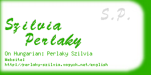 szilvia perlaky business card